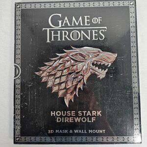 Game of Thrones Mask House Stark Direwolf 3D Mask And (Wall Mount) New